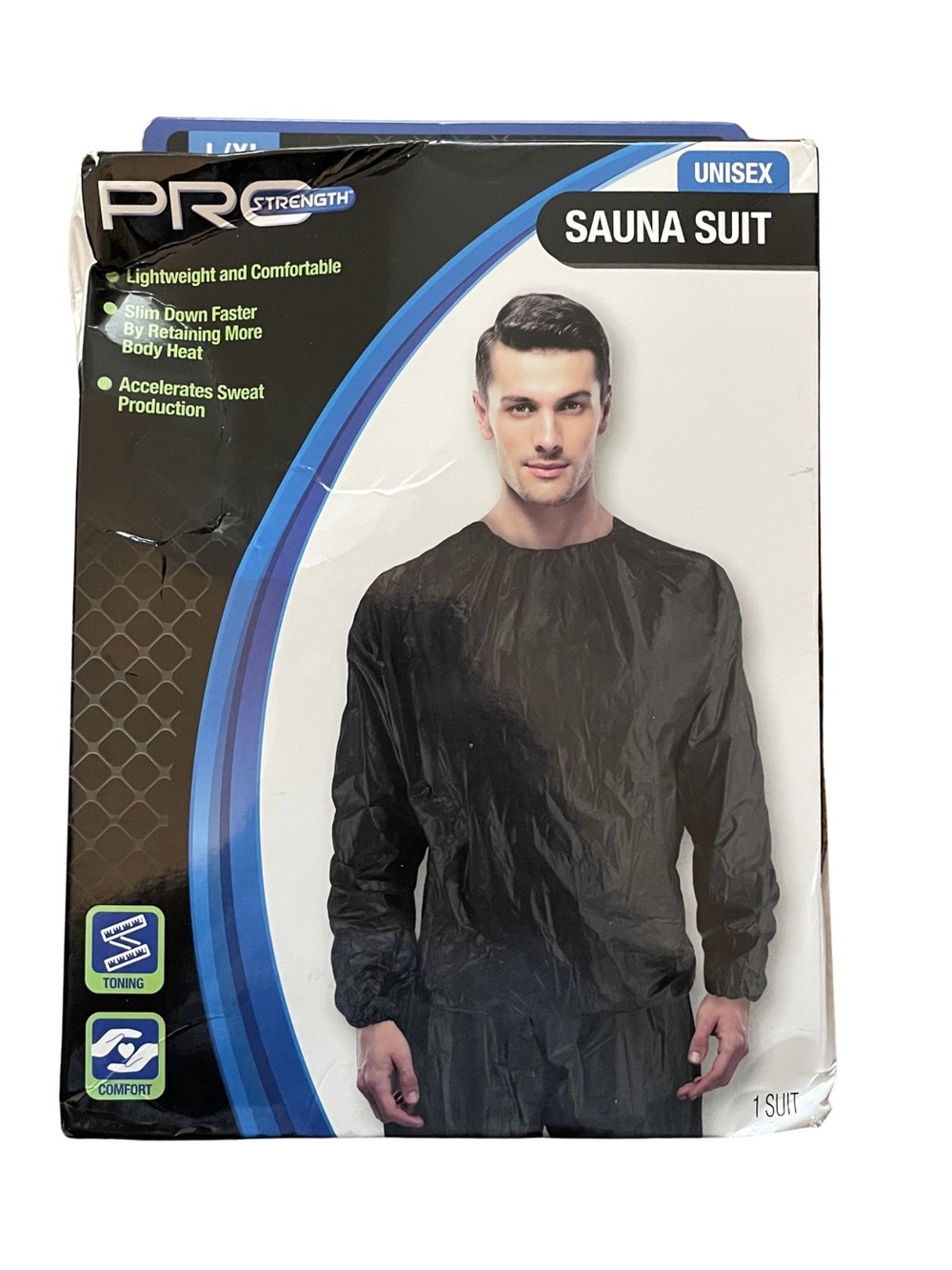 PRO STRENGTH Unisex Black Sauna Suit 2 Piece Set L/XL New - Picture 2 of 4